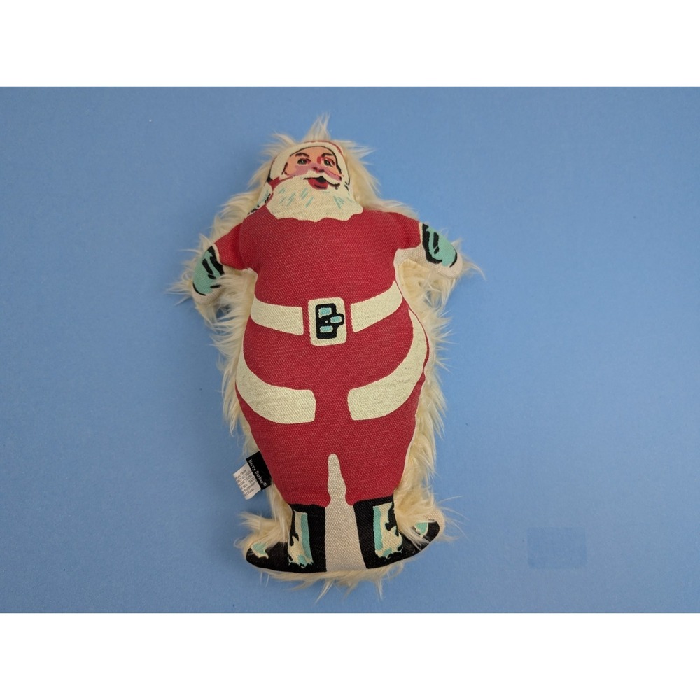 Harry Barker Dog Toy With Squeaker-Christmas Santa -Canvas & Plush-11-1/2"